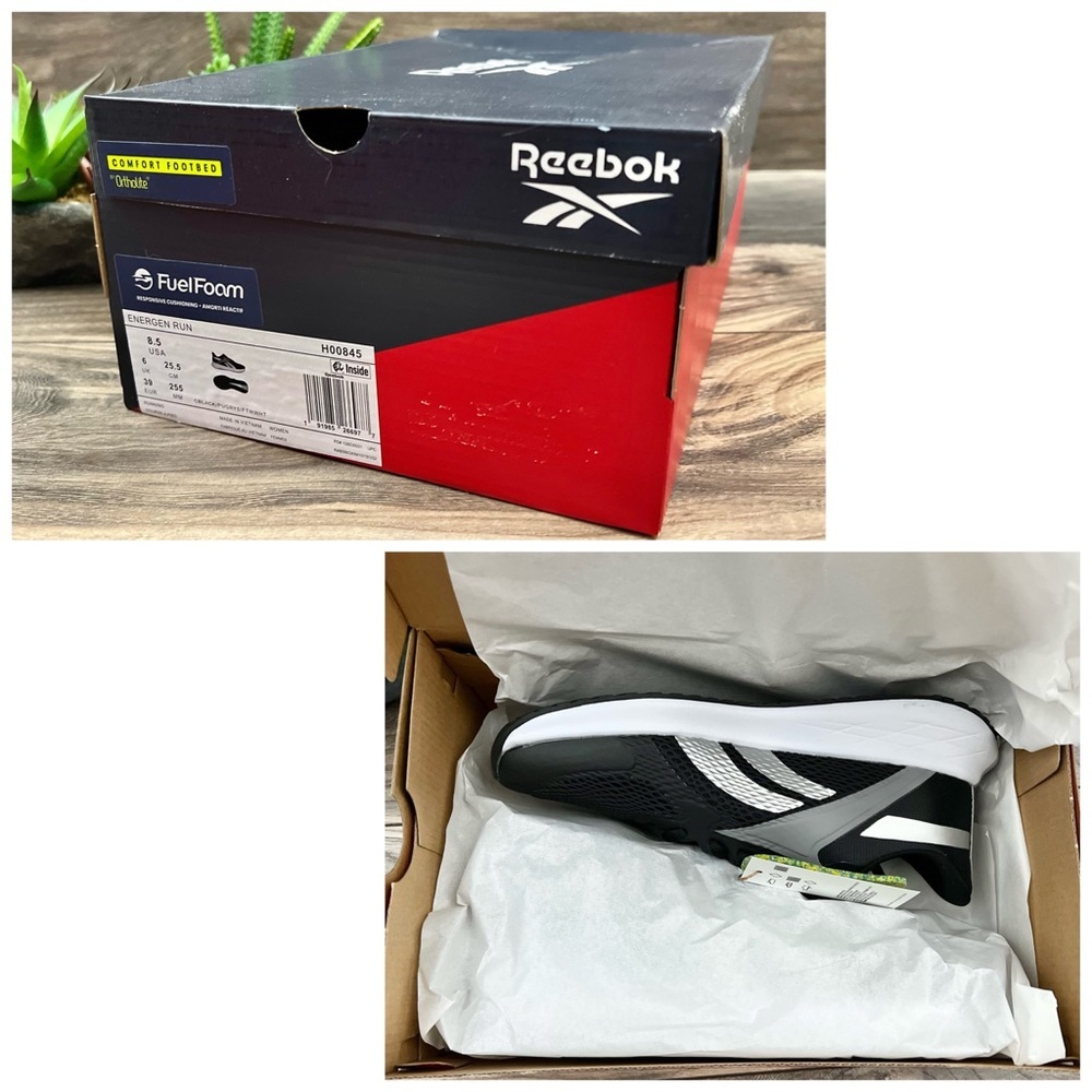 NIB Reebok Energen Run Fuel Foam Running Shoes Sneakers Black - Picture 15 of 15